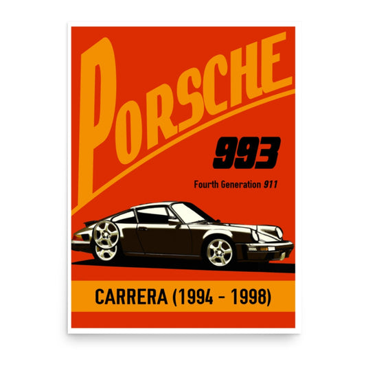 Poster - Porsche 993  Carrera