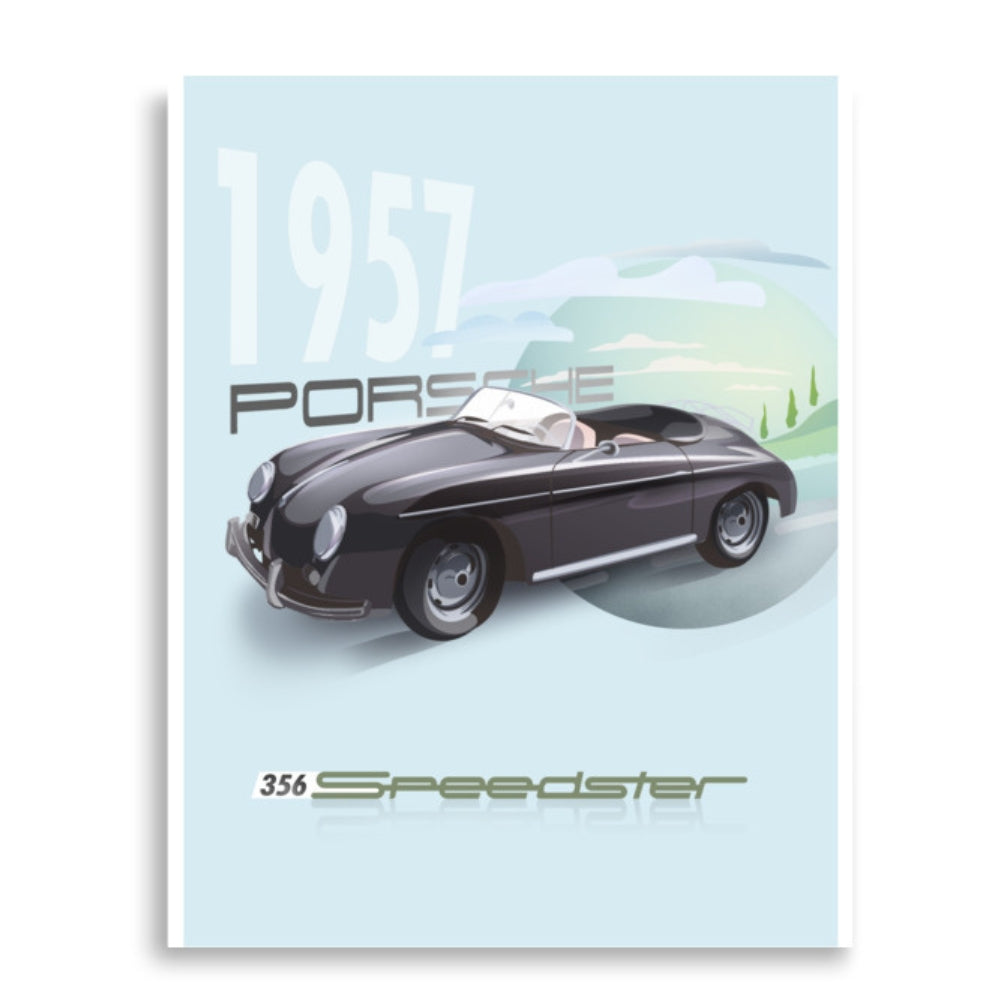 Photo paper poster - 1957 Porsche 365 Speedster