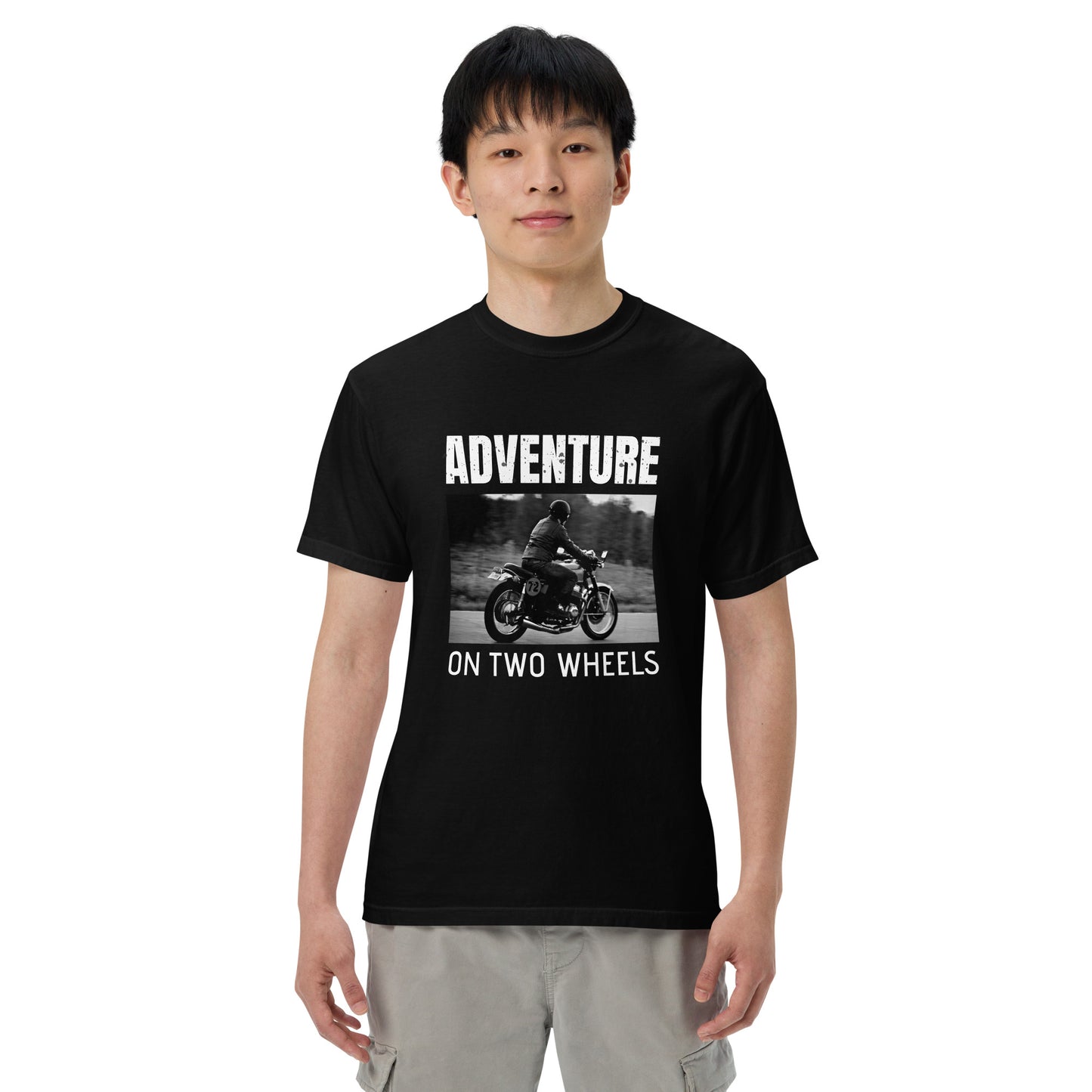 Men’s garment-dyed heavyweight t-shirt | Motorcycle Adventure