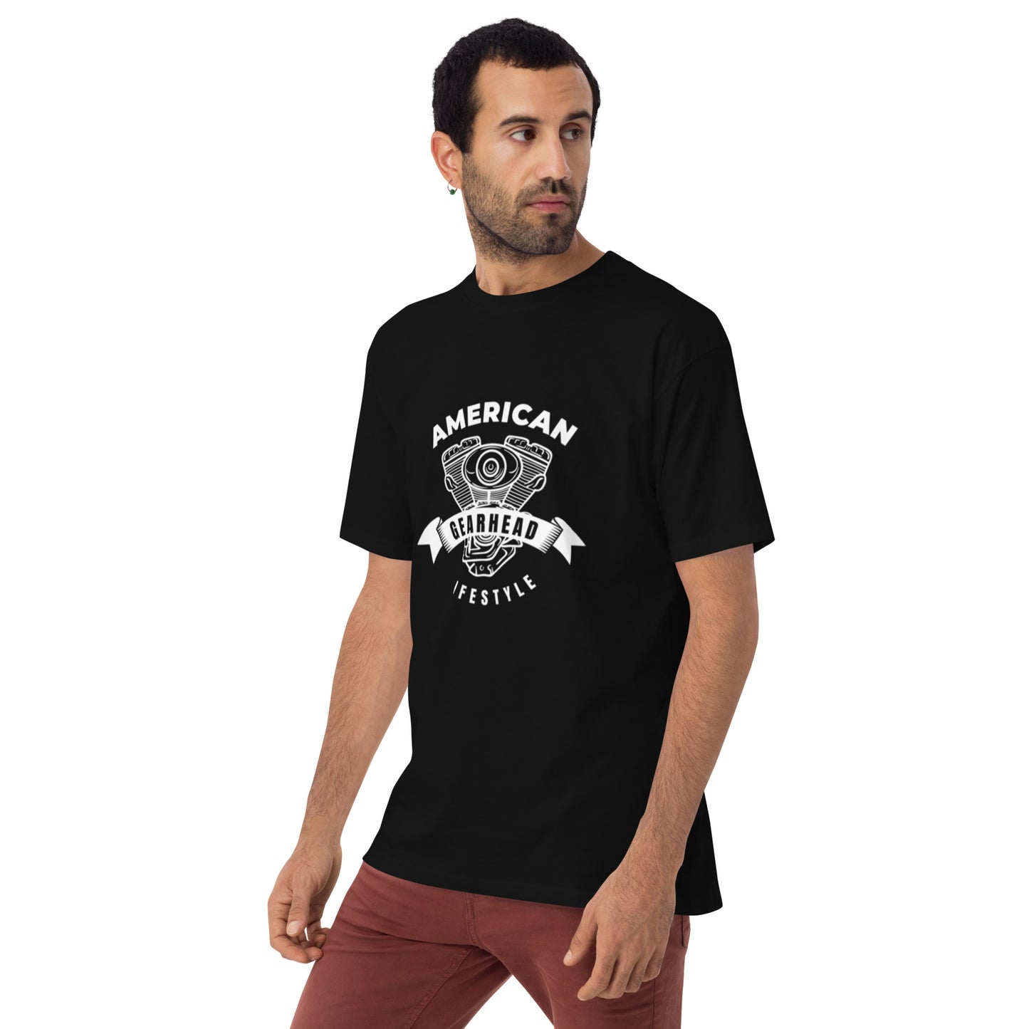 Premium heavyweight tee |  American Gearhead Lifestyle Black