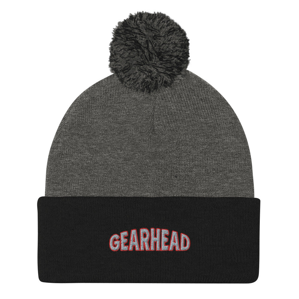 Unisex Pom-Pom Beanie | Gearhead Embroidery