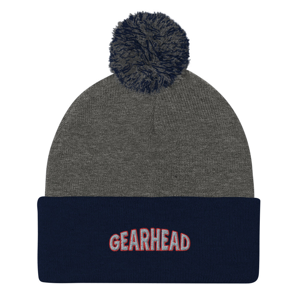 Unisex Pom-Pom Beanie | Gearhead Embroidery