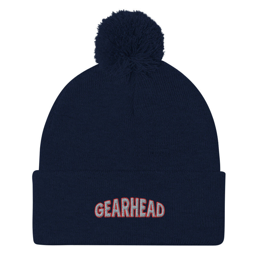 Unisex Pom-Pom Beanie | Gearhead Embroidery