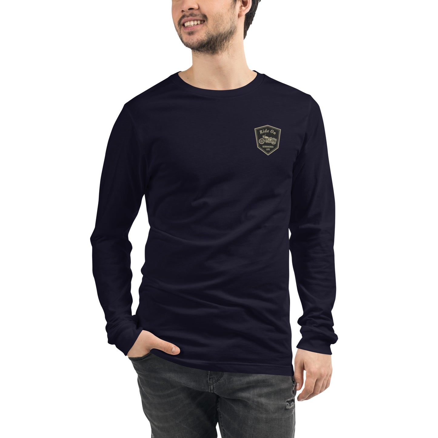 Unisex Long Sleeve Tee | Motorcycle Ride On