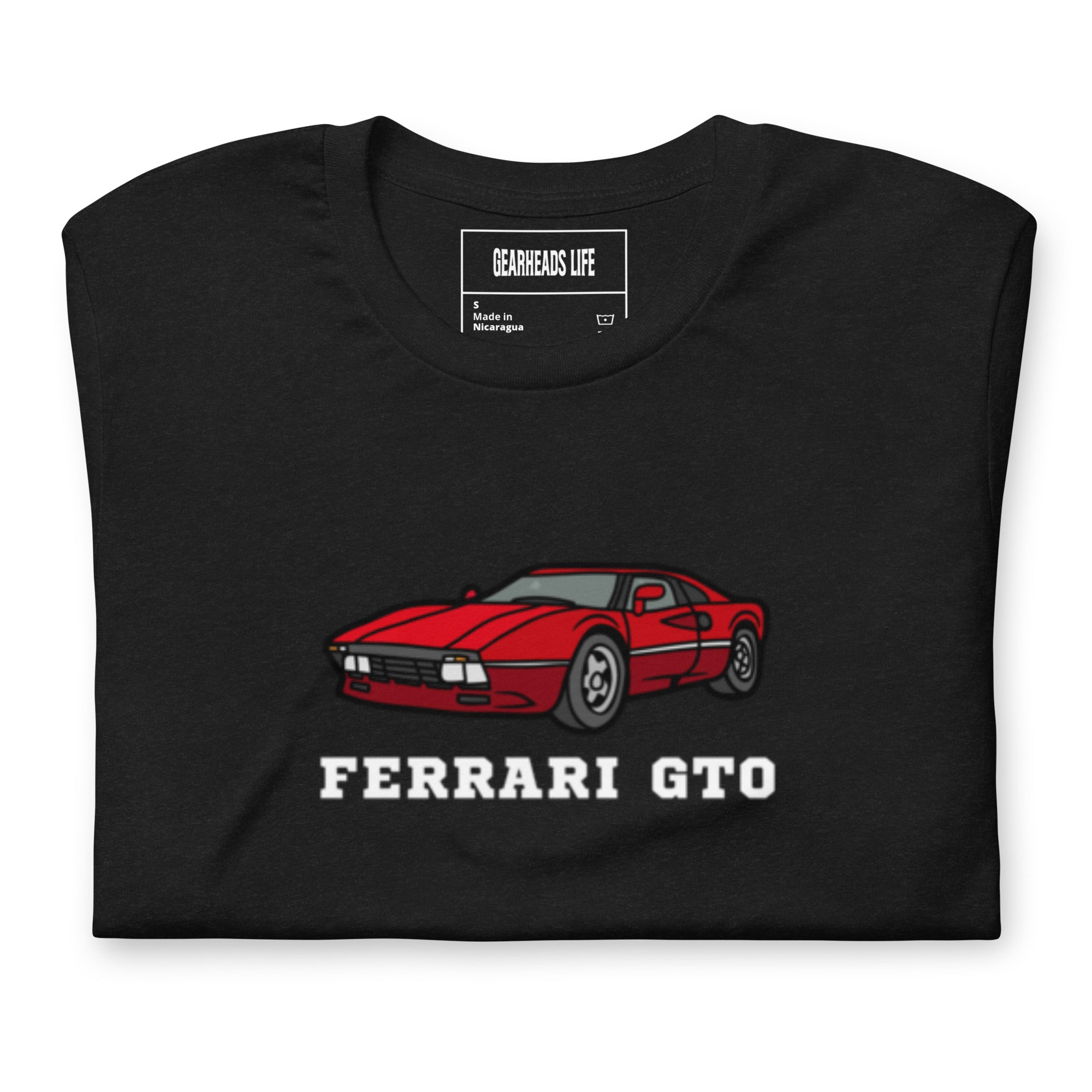 Unisex t shirt Ferrari GTO Gearheads Life