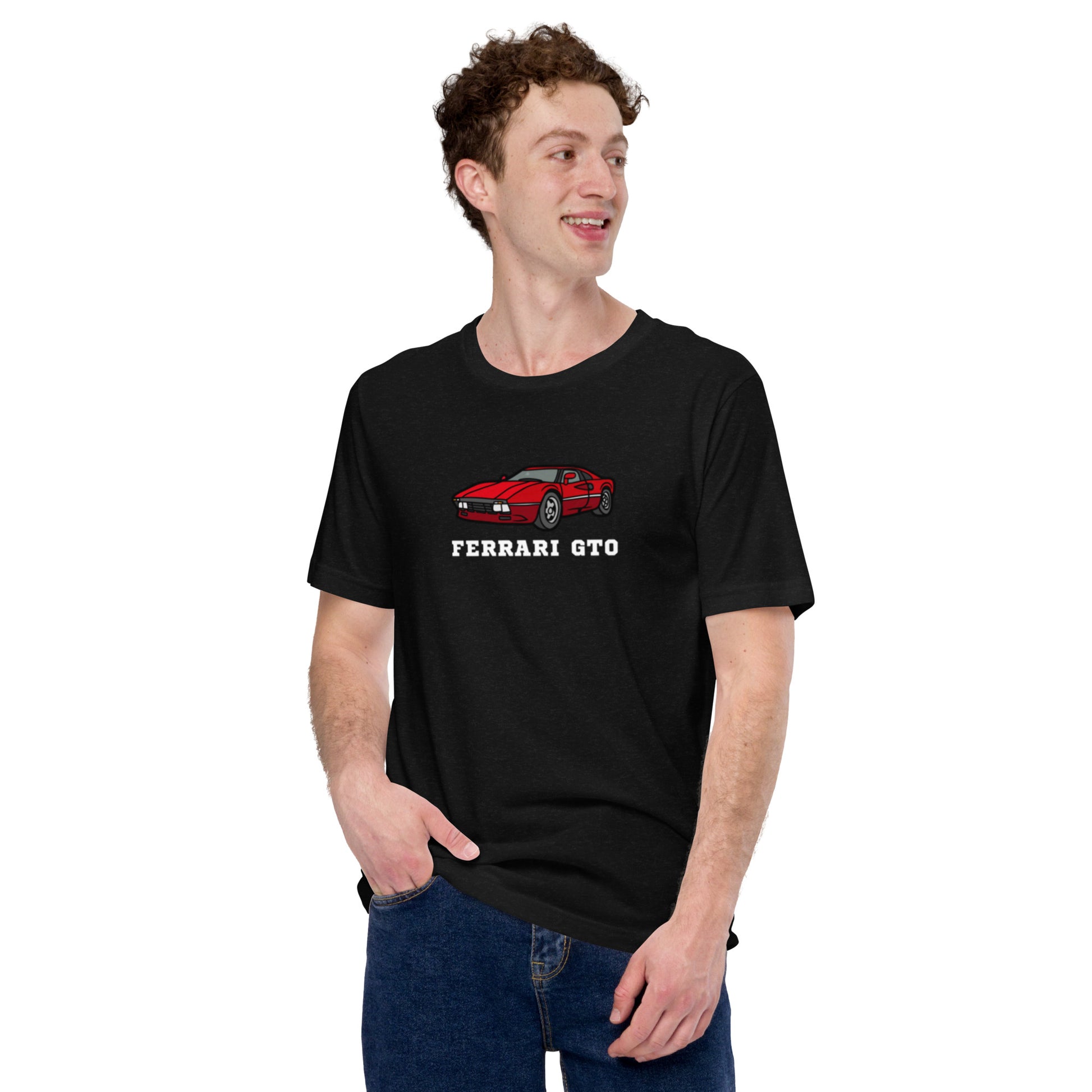 Gearheads Life Unisex T-Shirt | Ferrari GTO Black Heather / L