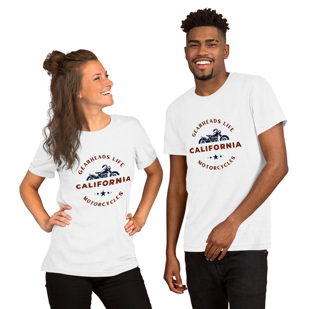 Unisex t-shirt - Gearheads Life California Motorcycles